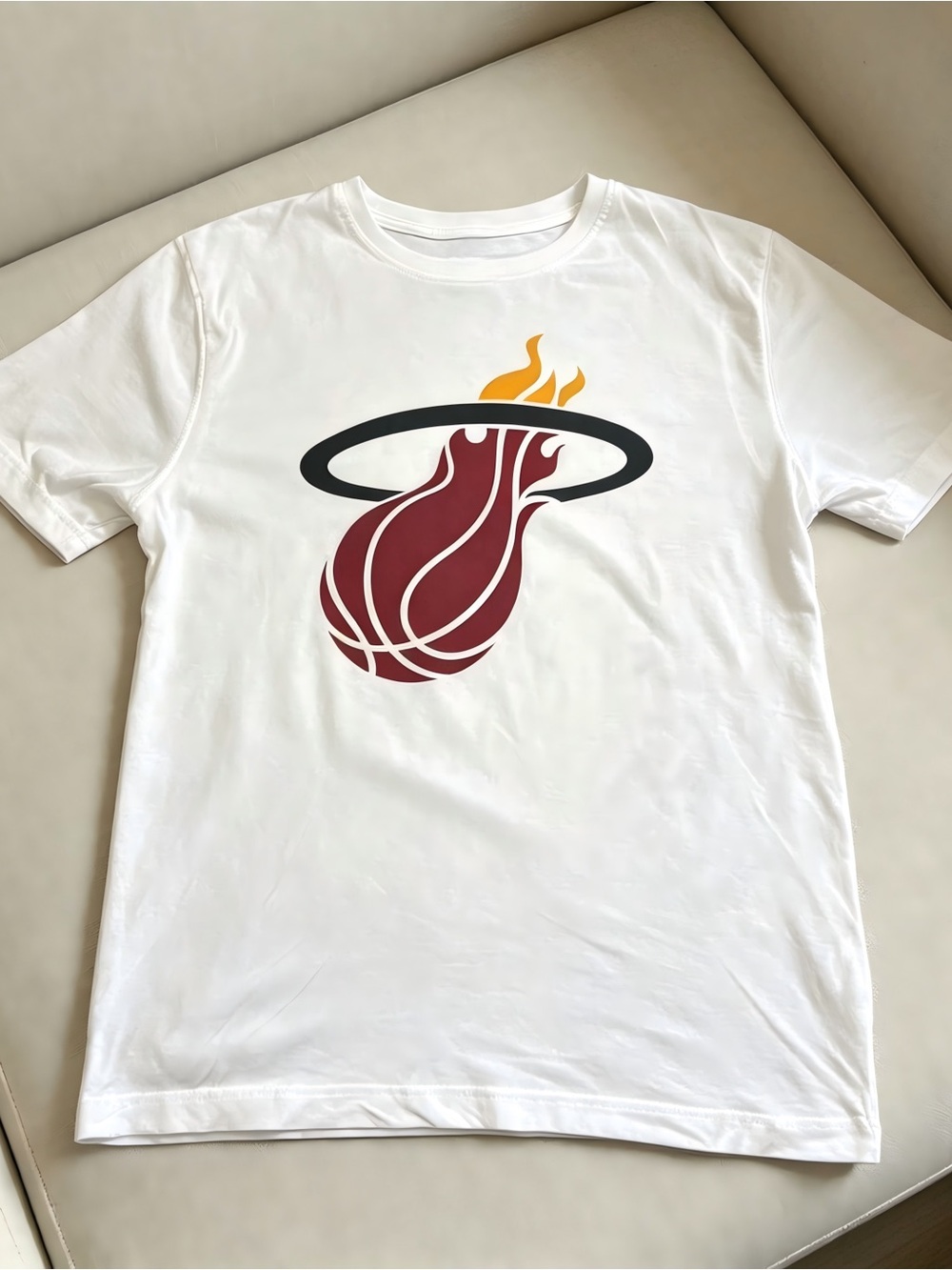 White New Era Miami Heat cotton Women Men T-shirt Unisex